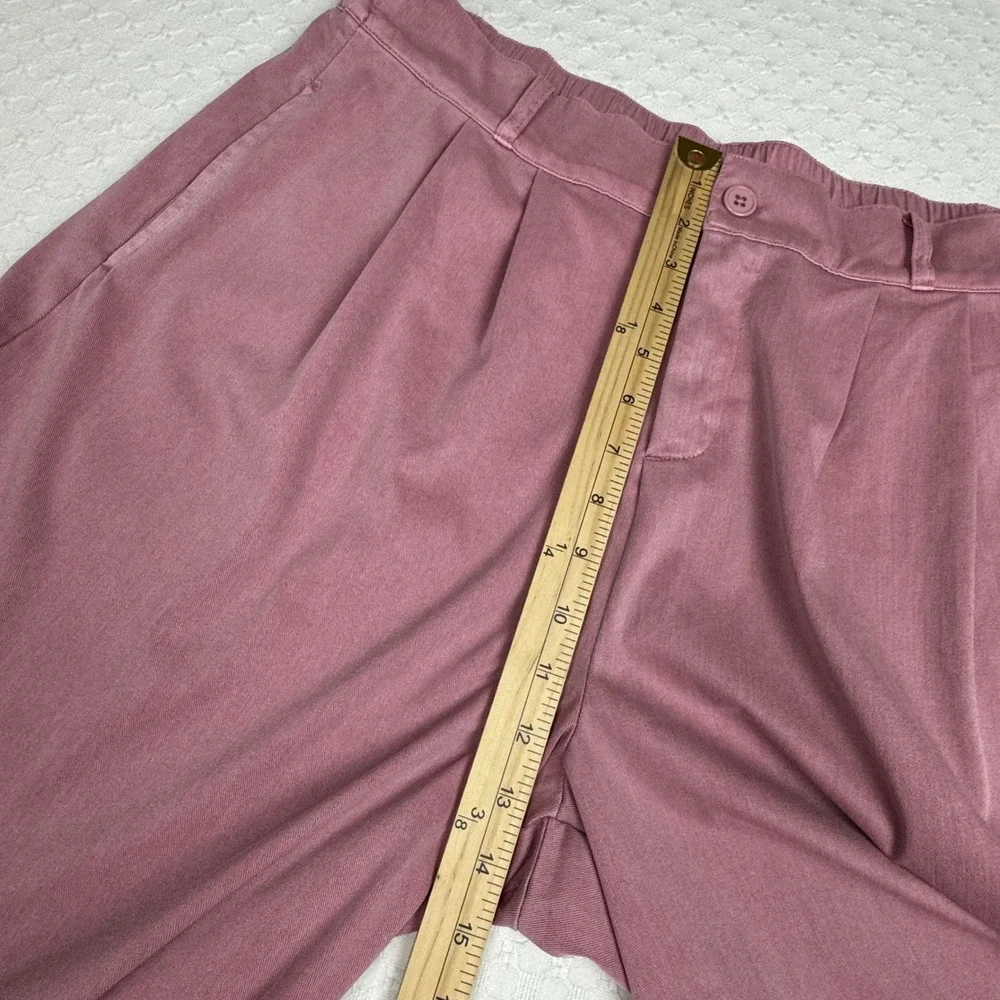 NWT Halara Wide‎ Leg Pants Pleated High Waist Flowy Women XL Mauve Pink Palazzo